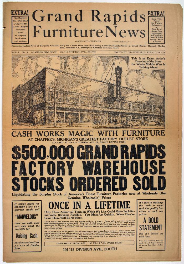 Grand Rapids Public Museum Collections Artifact Newspaper