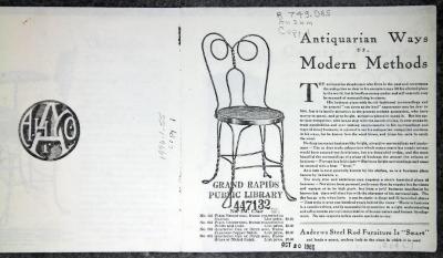 Trade Catalog (photocopy), Andrews Steel Rod Furniture