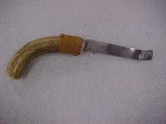 Crooked Knife With Antler Handle, Reproduction