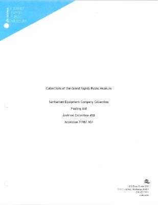 Archival Collection #028 - Sanitarium Equipment Company