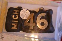 License Plate, Leather, Michigan 1905 (2 Pcs.)