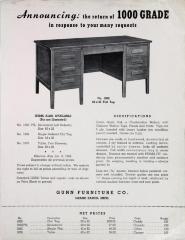 Price Lists and Advertisements, Gunn Furniture Company