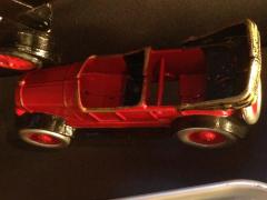 Toy Car, Red And Black Metal With Rumble Seat
