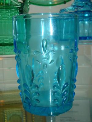 Tumbler, Fleur-de-lis, Teal Blue