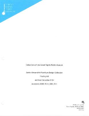 Archival Collection #124 - Guido Alessandrini Furniture Design Collection