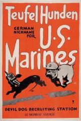Poster, Teufel Hunden, German Nickname for U. S. Marines