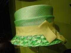 Hat, Lime Green Straw