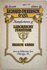 Trade Catalog, Leonard Peterson &amp; Company, Laboratory Furniture and Museum Cases