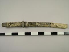 Sword And Scabbard, Carved Bone