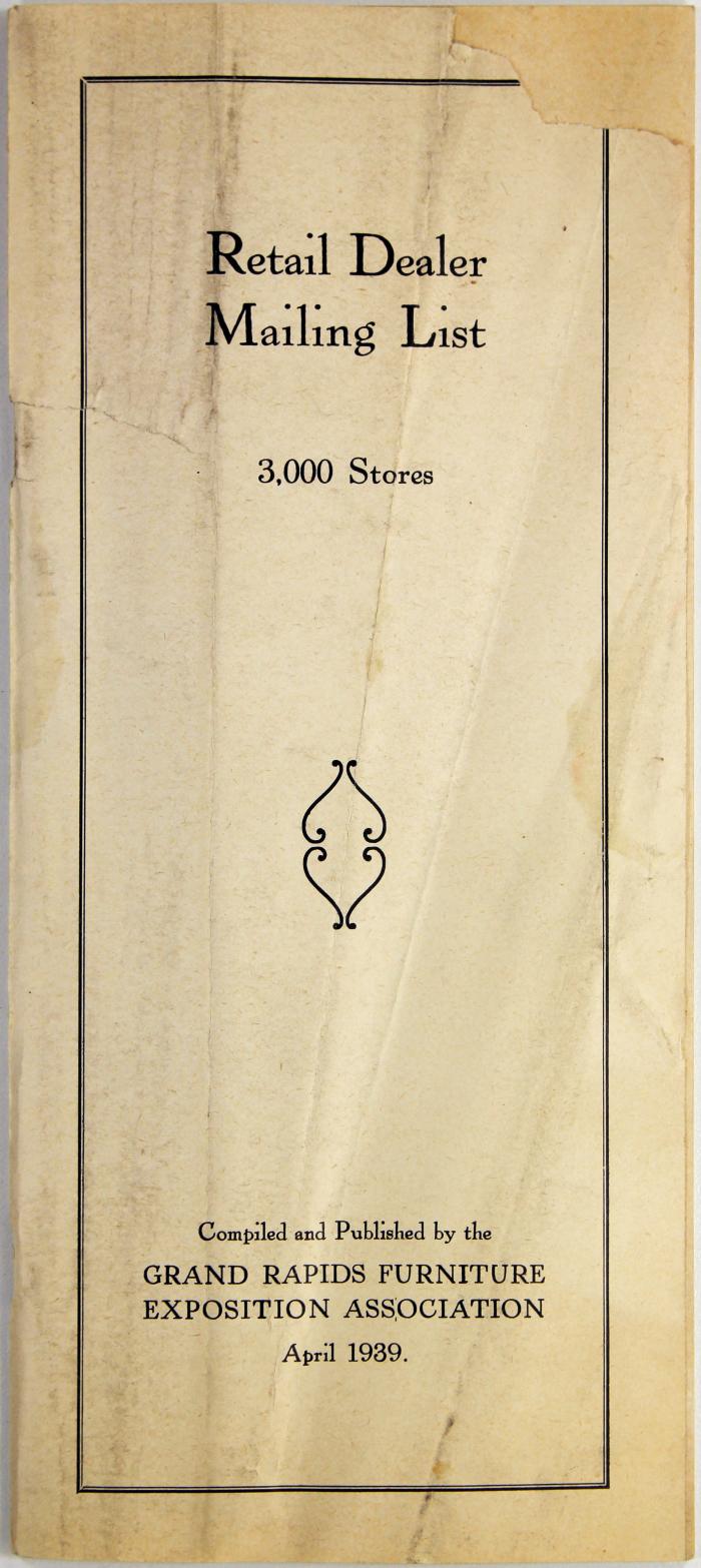 Roster, Furniture Retail Dealer Mailing List, 3,000 Stores
