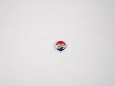 Political Campaign Button ,  Hoover/curtis 1928