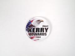 Political Pin-Back Button- John Kerry 2004 Election (Bald Eagle)