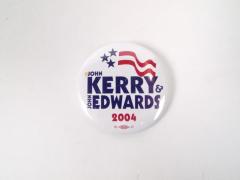 Political Pin-Back Button- John Kerry 2004 Election 