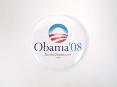 Political Pin-Back Button- Obama 2008 Election 
