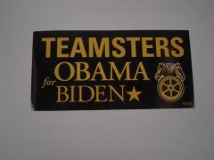 Bumper Sticker, Teamsters For Obama