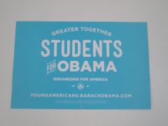 Poster, Students for Obama