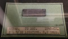 Currency, 1 And 5/10 Ligature, Japanese Silver Plate Money, 1862