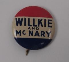 Campaign Button, Wilkie And Mcnary