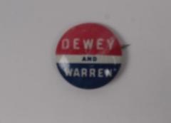 Campaign Button, Dewey And Warren