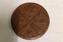 Swedish Currency (2 Pieces), 2 And 1 Ore Copper
