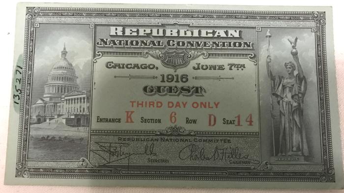 Ticket, Chicago Republican National Convention