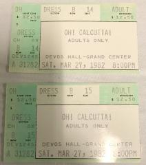 Tickets (2), For 'oh Calcutta'