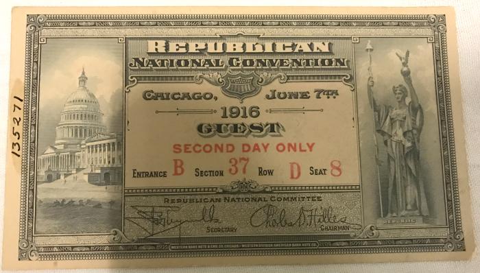 Ticket, Chicago Republican National Convention 