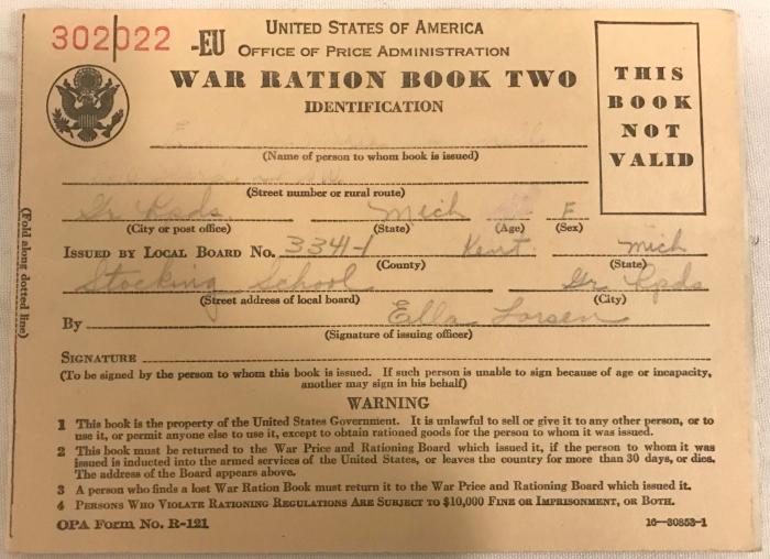 War Ration Book Two, War Ration Stamps (24)