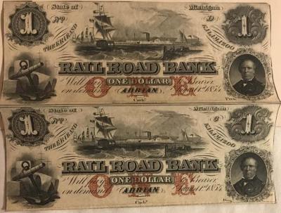 Bank Note, Railroad Bank, $1