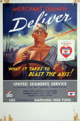 Poster, Merchant Seamen Deliver