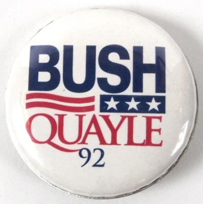Pin-Back Button, Bush &amp; Quayle
