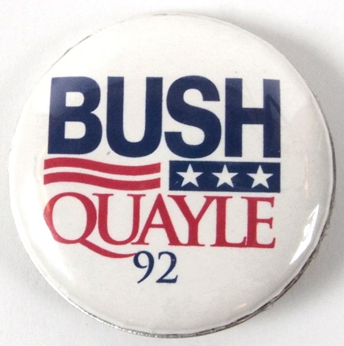 Pin-Back Button, Bush &amp; Quayle