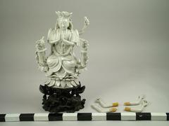 Figurine, Multi-Armed, Wood Base