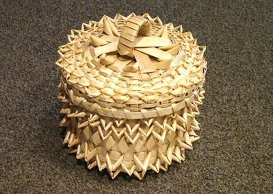 Black Ash Basket With Lid