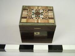 Hinged Box, Italian Marble Design On Lid