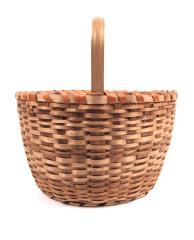 Basket With Carved Handle