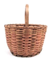 Basket With Carved Handle