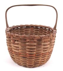 Basket With Carved Handle