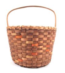 Basket With Carved Handle