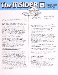 Newsletter, American Seating Company, Insider