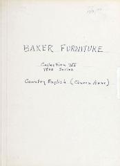 Trade Catalog, Baker Furniture Co., Country English, 7800 Series