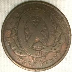 Canada Bank Token, Half Penny