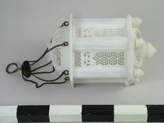 Moslem Lamp, Carved Alabaster