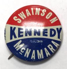 Pin-Back Button, Swainson, Kennedy, McNamara