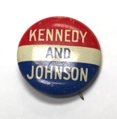 Pin-Back Button, Kennedy and Johnson