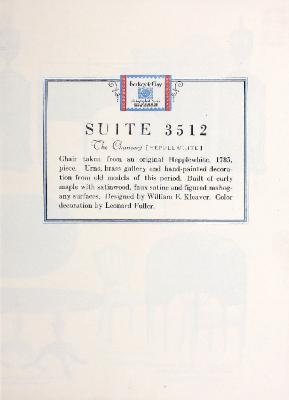 Autographed Suite Furniture Plate, Berkey &amp; Gay Furniture Company, The Chancery