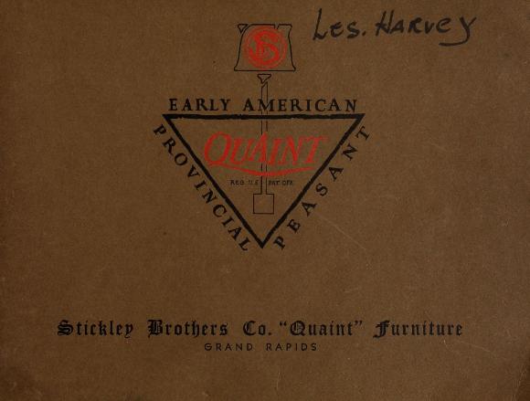 Trade Catalog, Stickley Brothers Company, Quaint Furniture