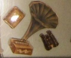 Cut - Outs, Paper: Binoculars, Gramophone, And Book
