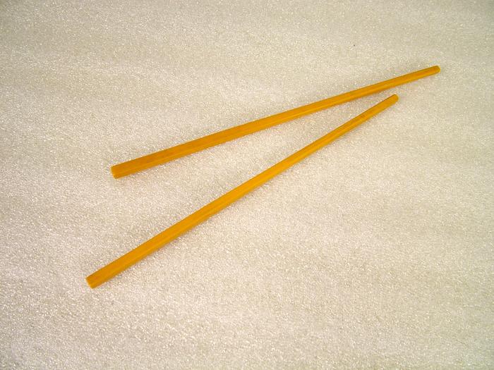Chopsticks, Pair, Gold-colored Wood