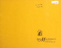 Trade Catalog and Price List, Ralph Morse Furniture Company